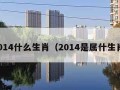 2014什么生肖（2014是属什生肖）