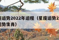 星座运势2022年运程（星座运势2021年运势生肖）