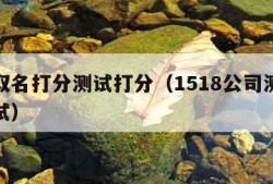 免费取名打分测试打分（1518公司测名打分测试）