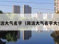 简洁大气名字（简洁大气名字大全）