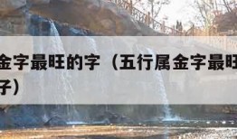 五行属金字最旺的字（五行属金字最旺的字取名男孩子）