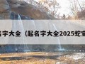 起名字大全（起名字大全2025蛇宝宝）