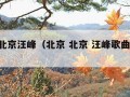 北京北京汪峰（北京 北京 汪峰歌曲 歌词）