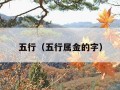 五行（五行属金的字）