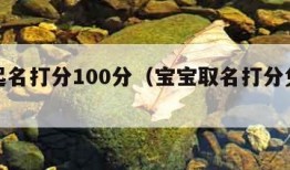 宝宝起名打分100分（宝宝取名打分免费测试）