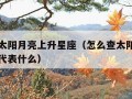 怎么查太阳月亮上升星座（怎么查太阳月亮上升星座代表什么）