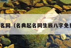 名典起名网（名典起名网生辰八字免费测试）