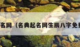 名典起名网（名典起名网生辰八字免费测试）