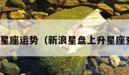 新浪星座运势（新浪星盘上升星座查询）